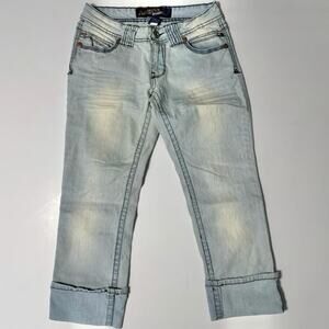 Y2K Angels Jeans Low Rise Cuffed Capris